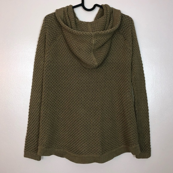 Sparrow | Brown Knit Hooded Sweater with Pockets - Picture 6 of 7